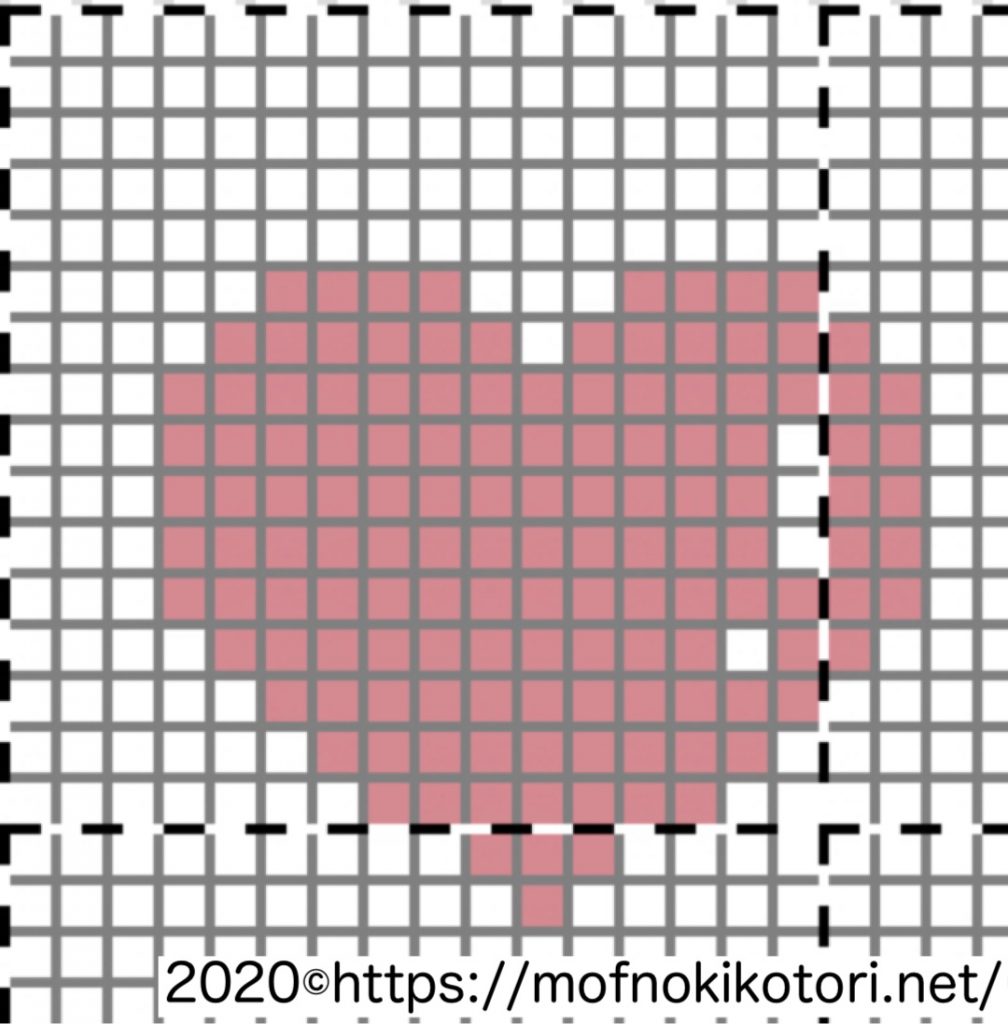 ハートのアイロンビーズ ドット絵図案 いろいろな柄 ピクセルのすばこ