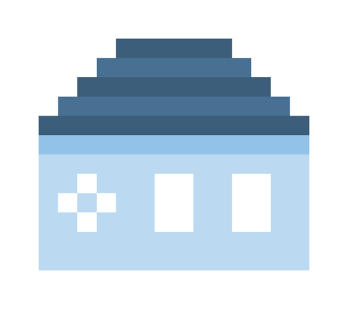 冬の家タイプAドット絵素材