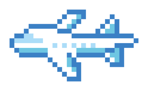 飛行機ドット絵素材