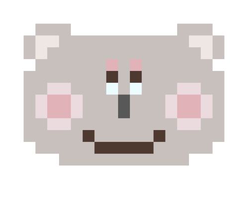 コアラのかおドット絵素材