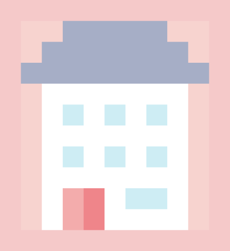 白い家ドット絵素材