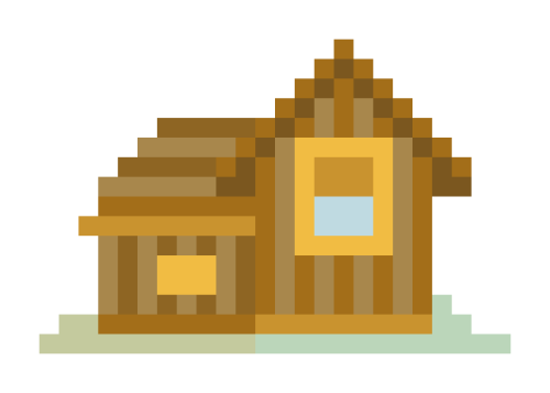 木の家ドット絵素材